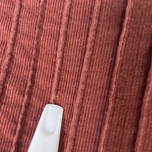 Vintage L.L. Bean Corduroy Button Front Midi Dress Rust Orange Garden Girl - Picture 9 of 9